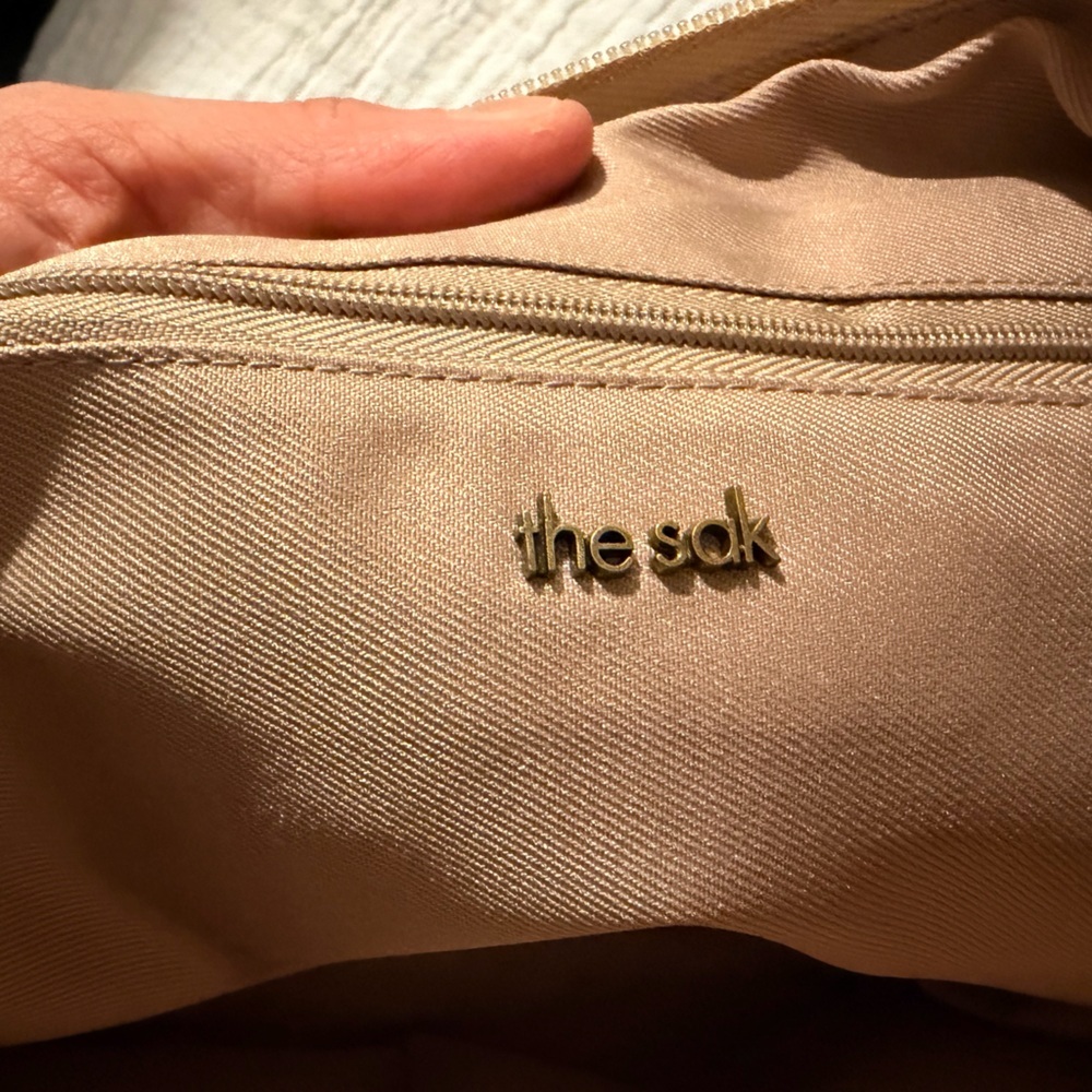 The Sak Crochet Beaded Shoulder Bag in Tan/ Khaki - Picture 5 of 9